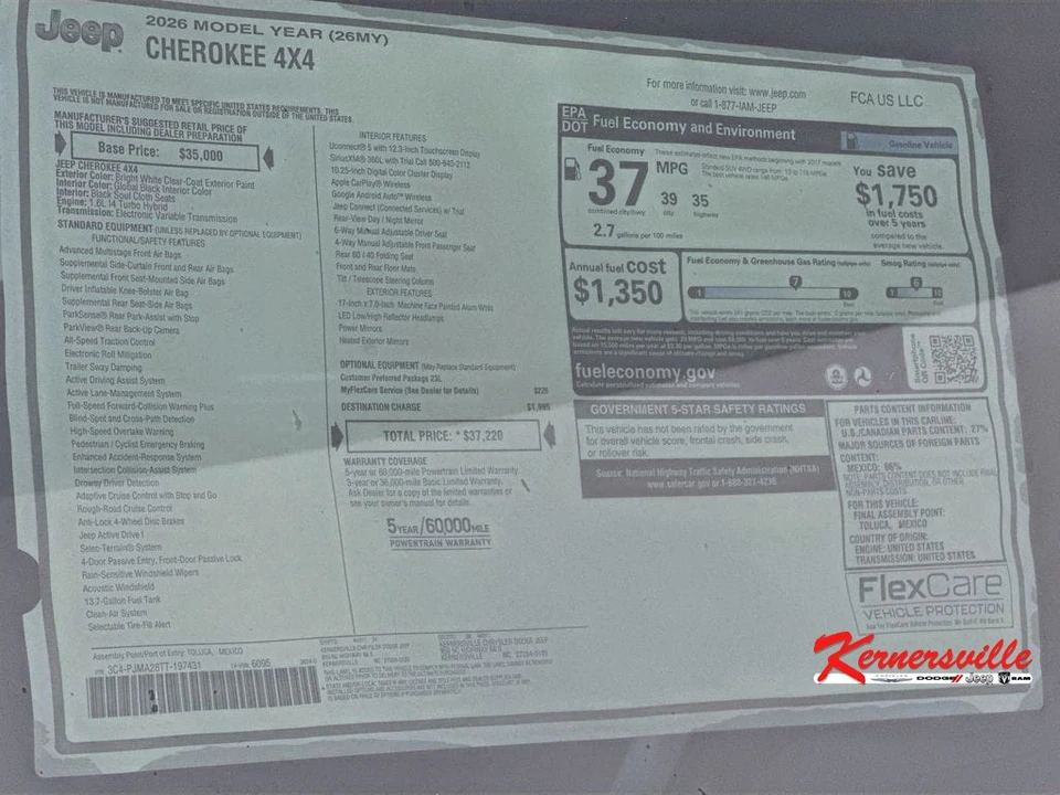 2026 Jeep Cherokee - Image 20 of 21