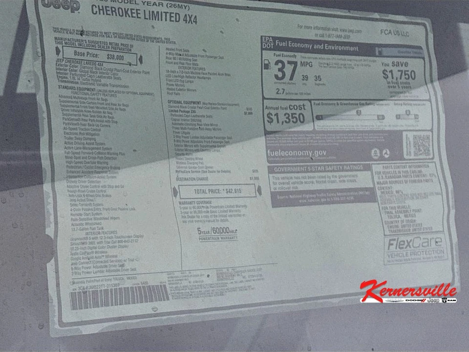 2026 Jeep Cherokee - Image 20 of 21