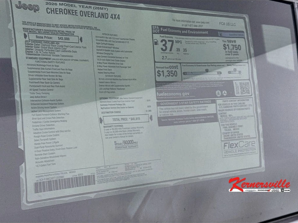 2026 Jeep Cherokee - Image 21 of 22