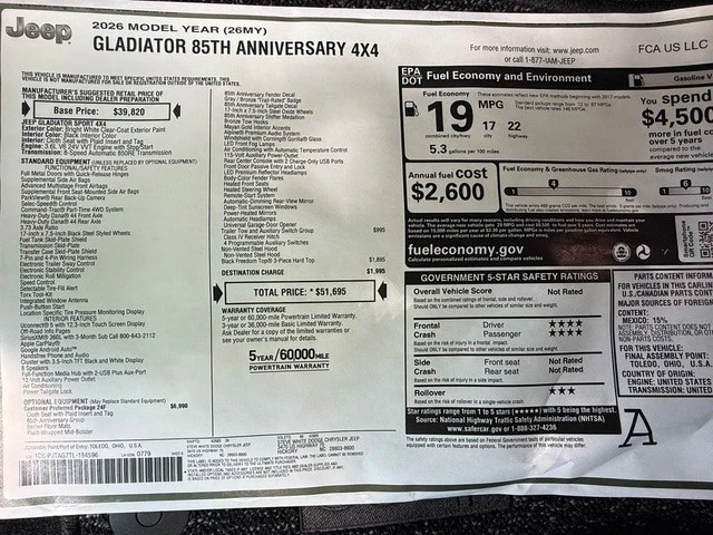 2026 Jeep JT Gladiator - Image 29 of 31