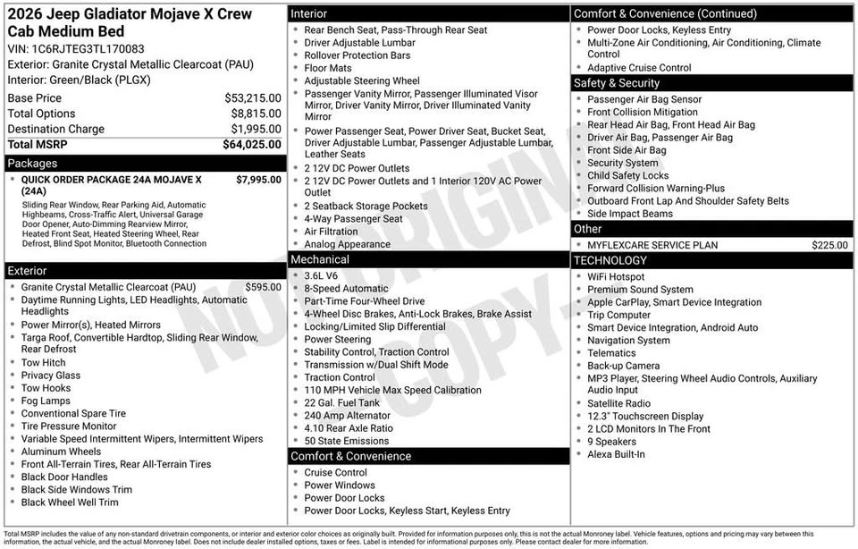 2026 Jeep JT Gladiator - Image 20 of 20