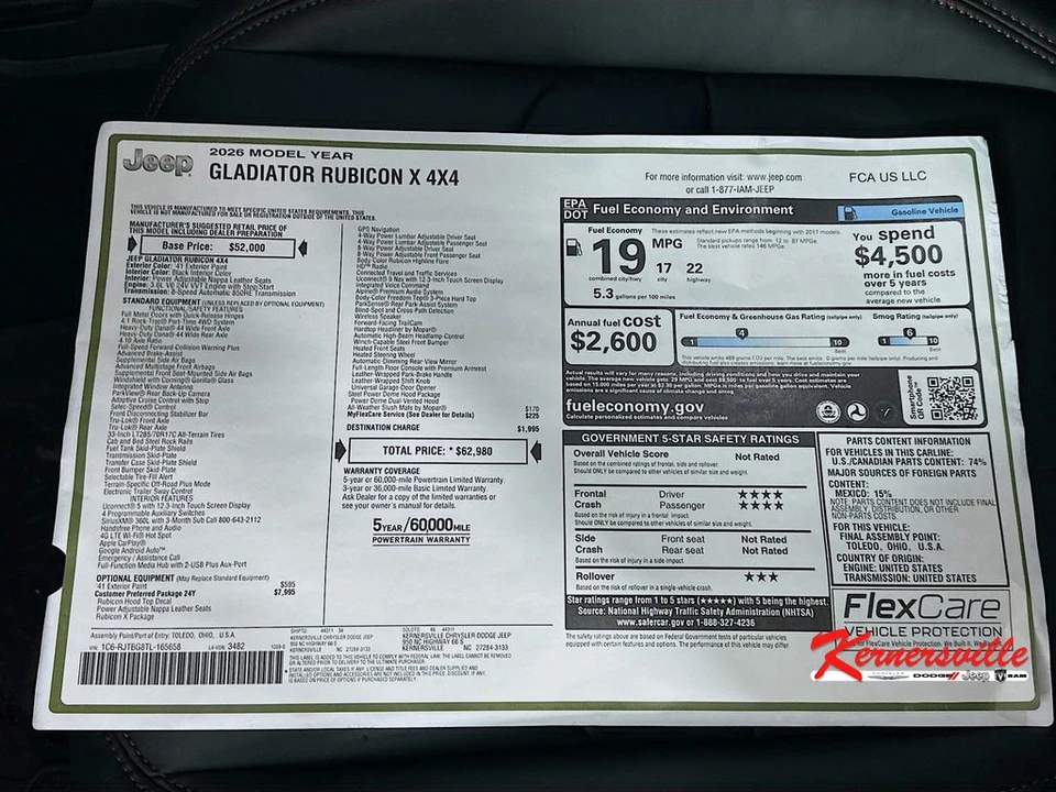 2026 Jeep JT Gladiator - Image 21 of 21