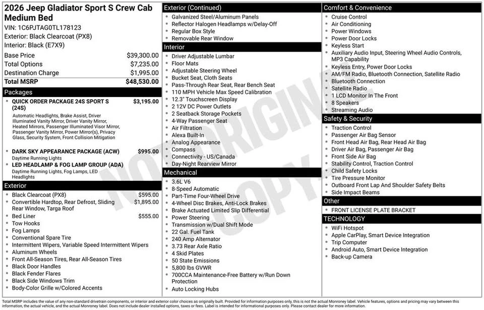 2026 Jeep JT Gladiator - Image 2 of 20
