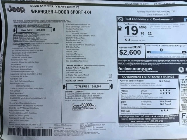 2026 Jeep JL Wrangler - Image 27 of 29