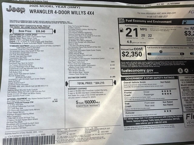 2026 Jeep JL Wrangler - Image 27 of 29