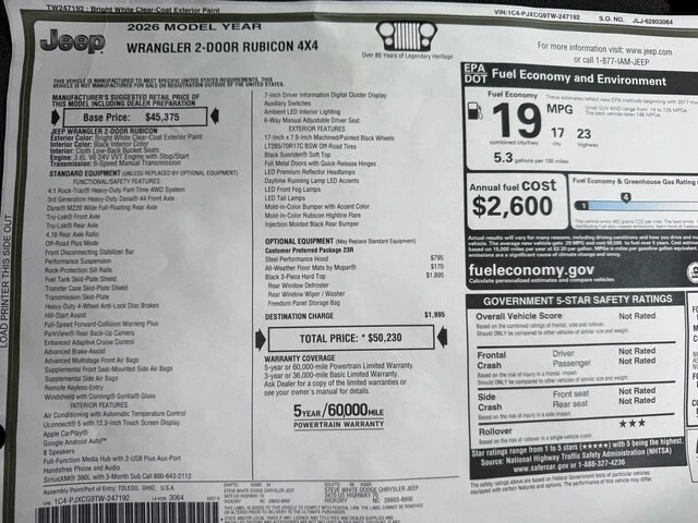 2026 Jeep JL Wrangler - Image 26 of 28