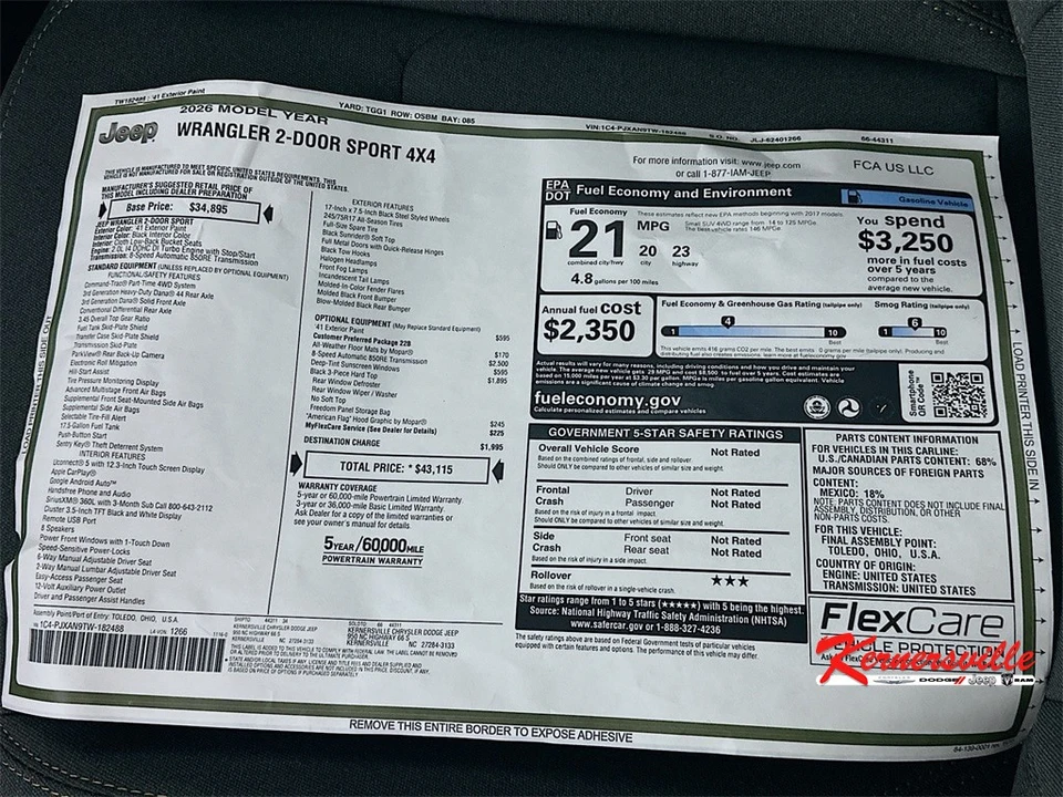 2026 Jeep JL Wrangler - Image 20 of 21