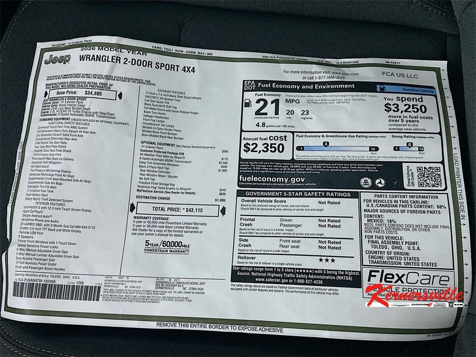 2026 Jeep JL Wrangler - Image 19 of 21