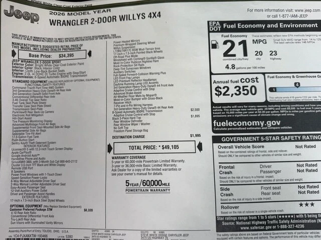 2026 Jeep JL Wrangler - Image 28 of 30
