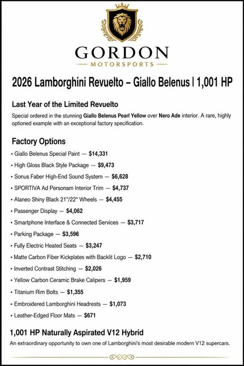 2026 Lamborghini Revuelto - Image 6 of 31
