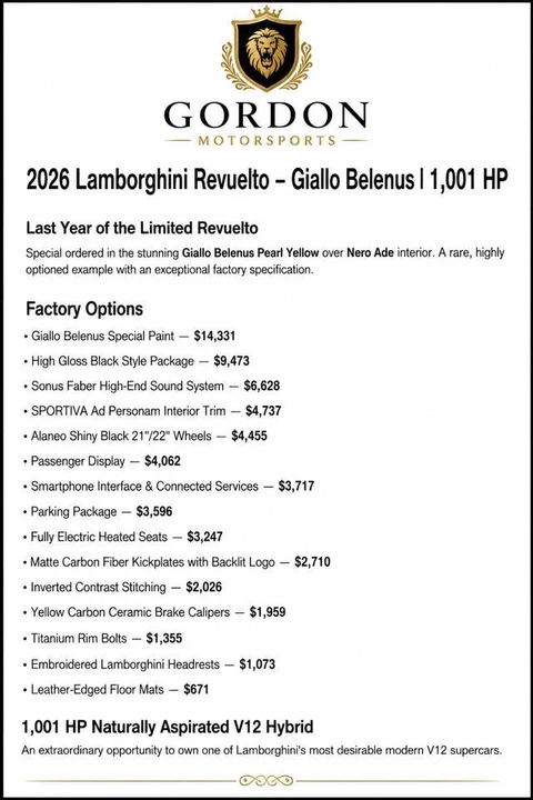 2026 Lamborghini Revuelto - Image 6 of 31