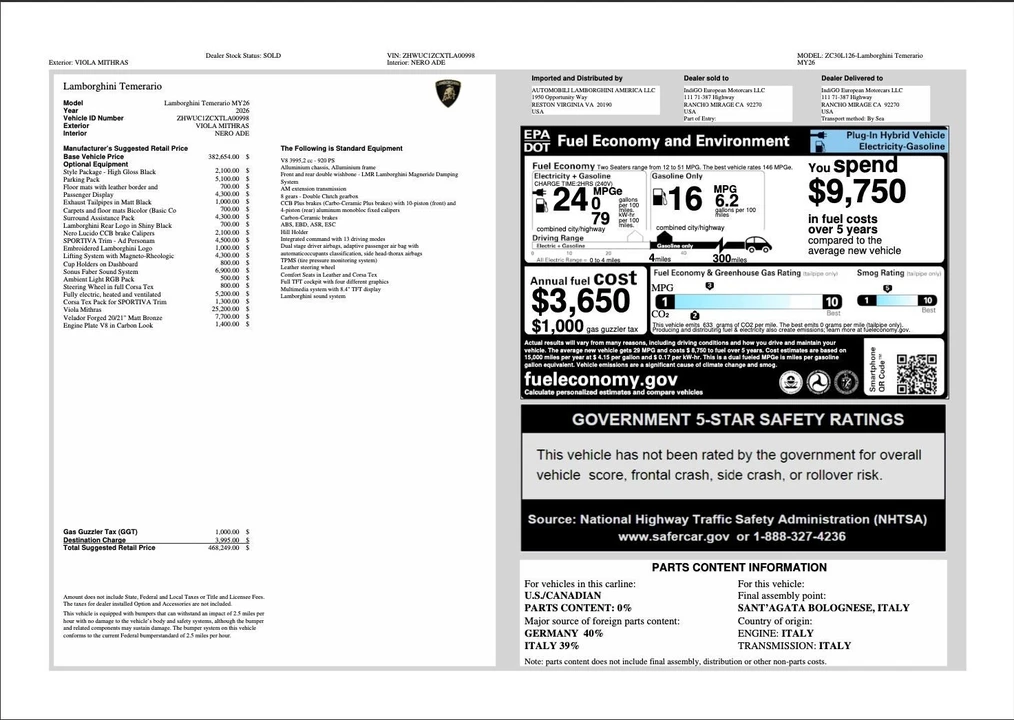 2026 Lamborghini Temerario - Image 31 of 31