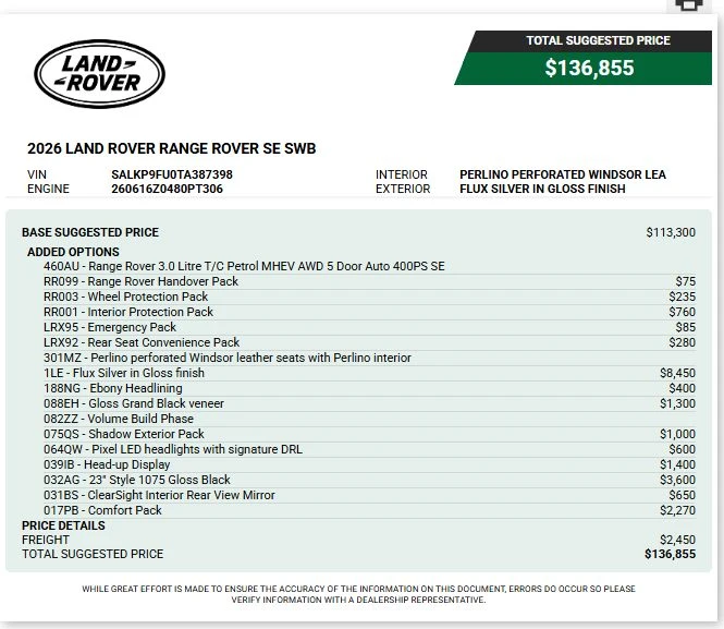 2026 Land Rover Range Rover L460 - Image 11 of 11