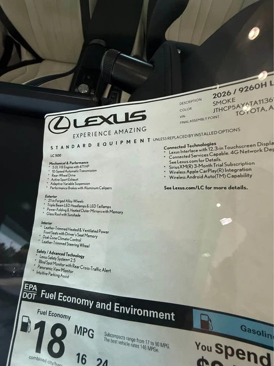 2026 Lexus LS 5th Gen - Image 7 of 7