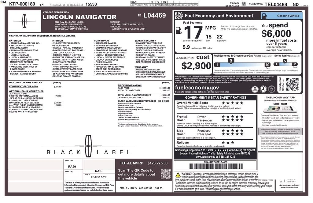 2026 Lincoln Navigator 4th Gen - Image 4 of 31