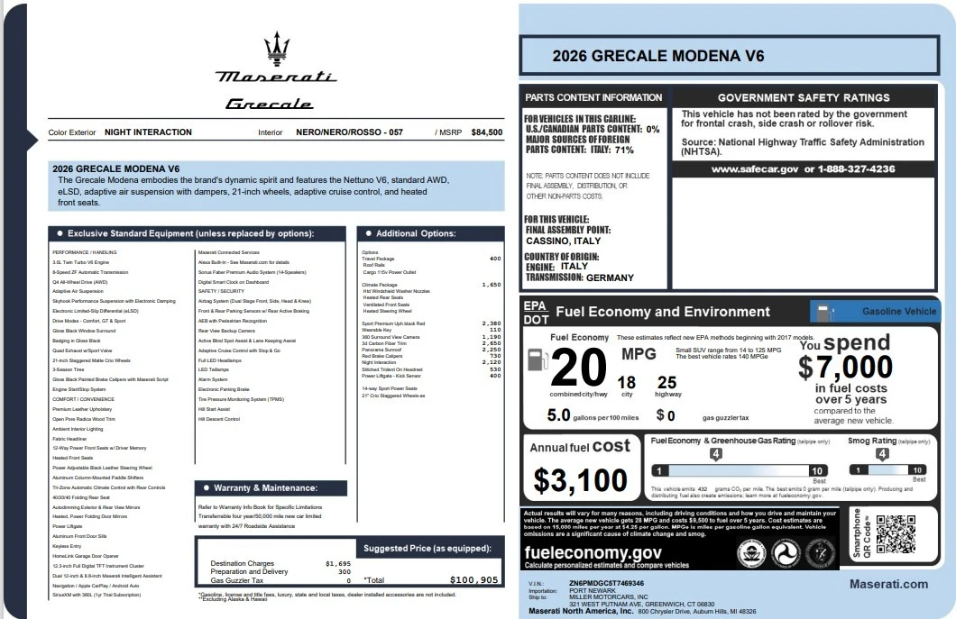 2026 Maserati Grecale - Image 2 of 2
