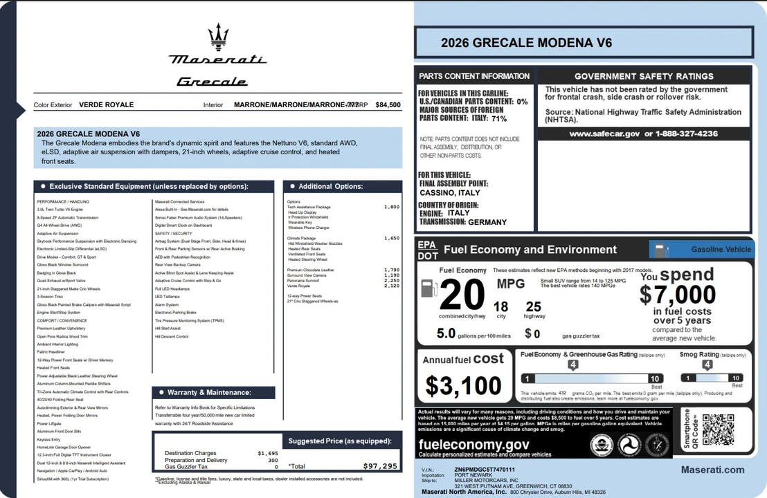 2026 Maserati Grecale - Image 2 of 2