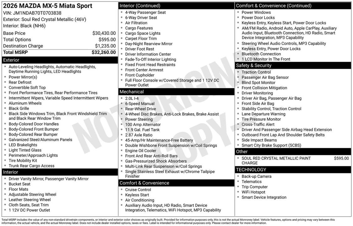2026 Mazda ND MX-5 Miata - Image 27 of 27