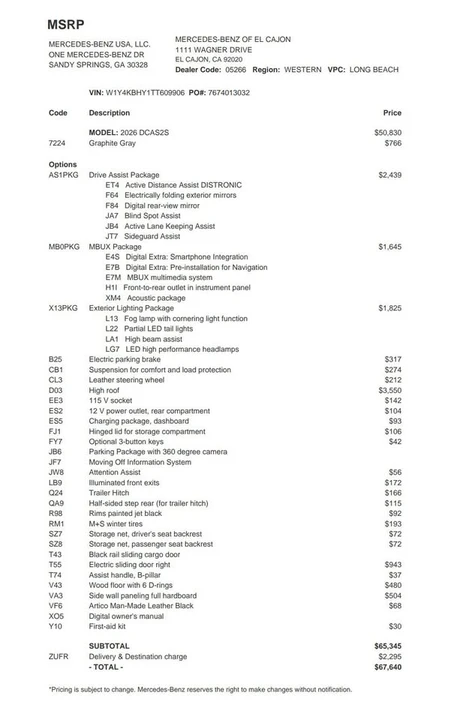 2026 Mercedes-Benz VS30 Sprinter - Image 7 of 7