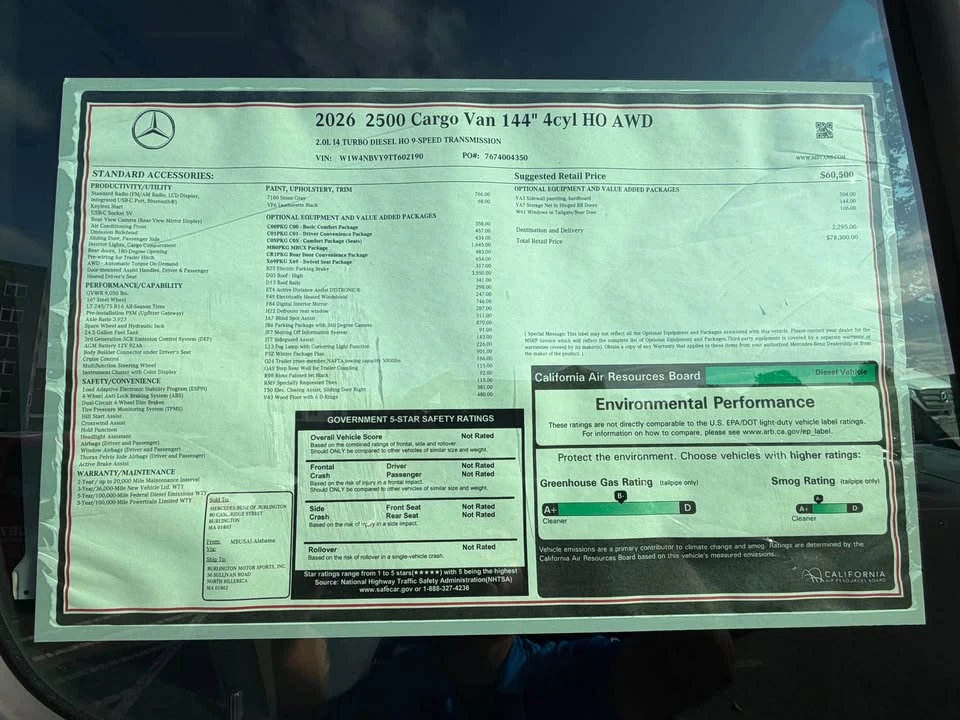 2026 Mercedes-Benz VS30 Sprinter - Image 9 of 9