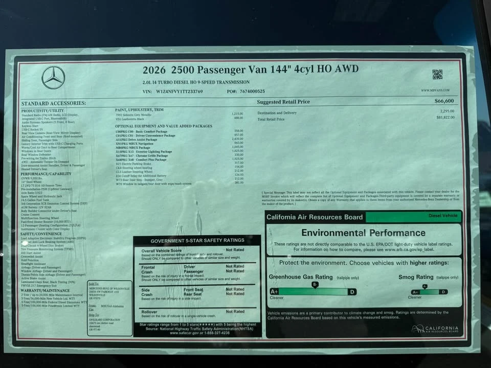 2026 Mercedes-Benz VS30 Sprinter - Image 7 of 10