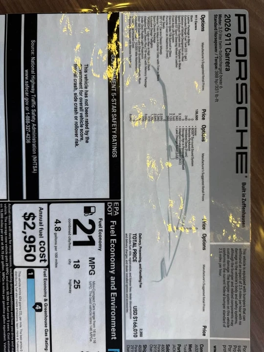 2026 Porsche 992 Carrera - Image 8 of 8