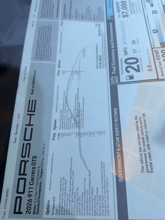 2026 Porsche 992 Carrera GTS - Image 7 of 7