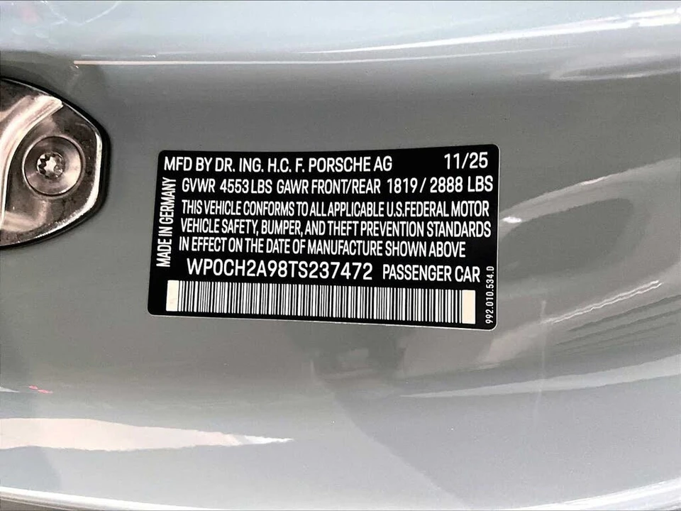 2026 Porsche 992 Carrera 4S - Image 27 of 28