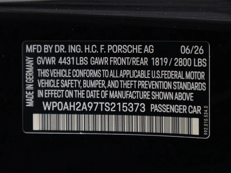 2026 Porsche 992 Carrera 4S - Image 24 of 25
