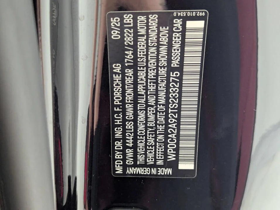 2026 Porsche 992 Carrera - Image 26 of 26