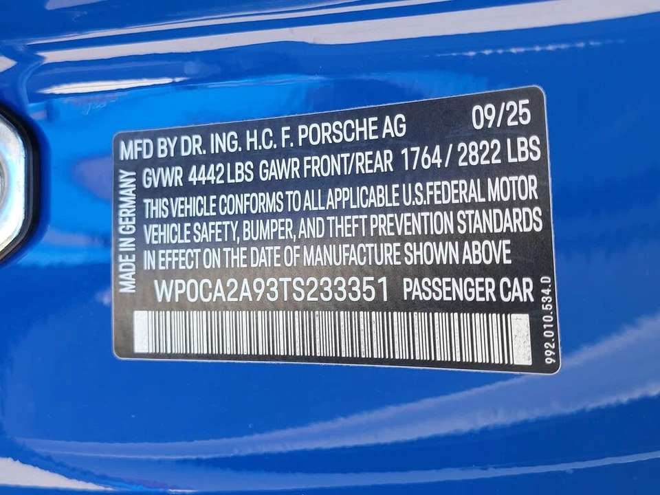 2026 Porsche 992 Carrera - Image 31 of 31