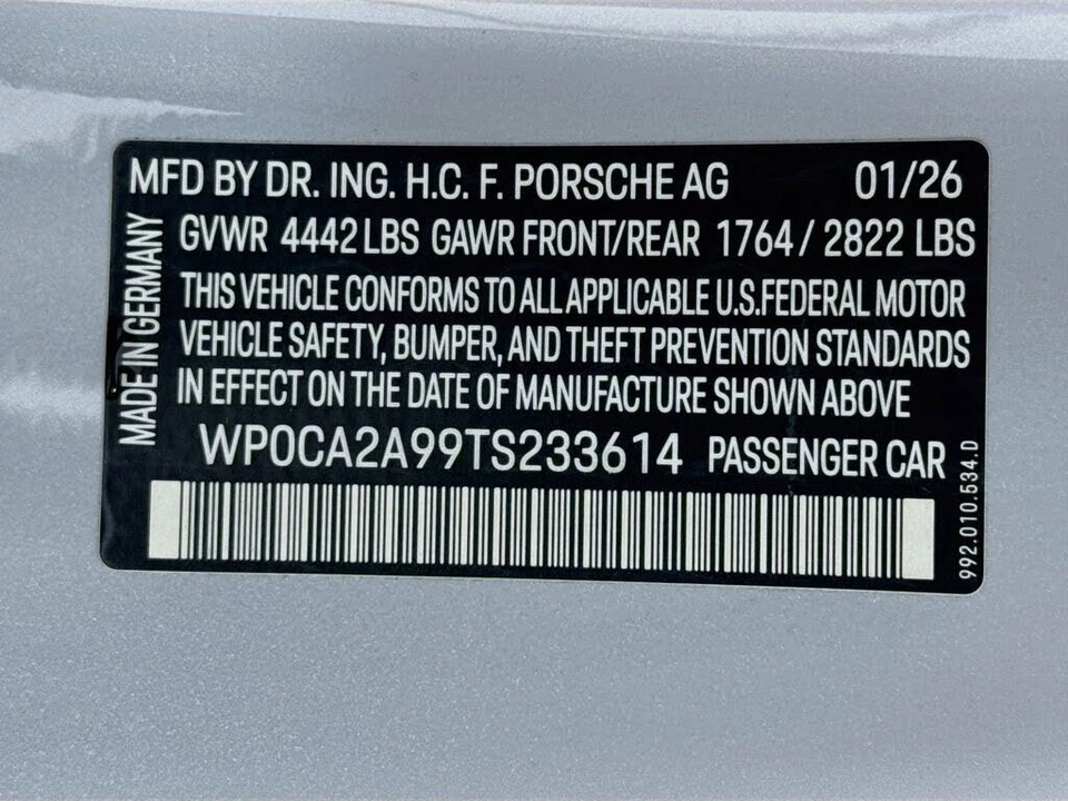 2026 Porsche 992 Carrera - Image 31 of 31
