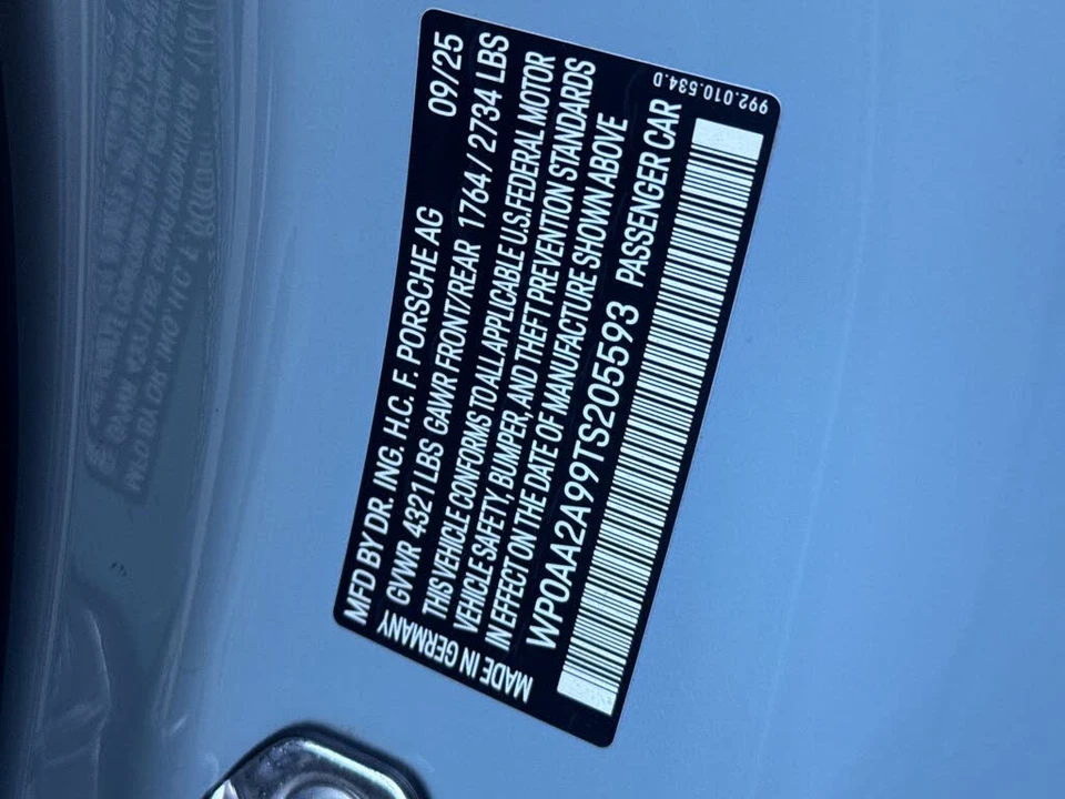 2026 Porsche 992 Carrera - Image 29 of 29