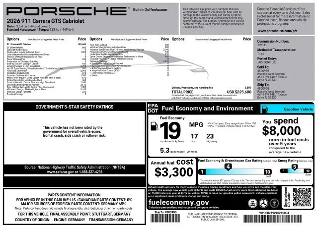 2026 Porsche 992 Carrera GTS - Image 23 of 23