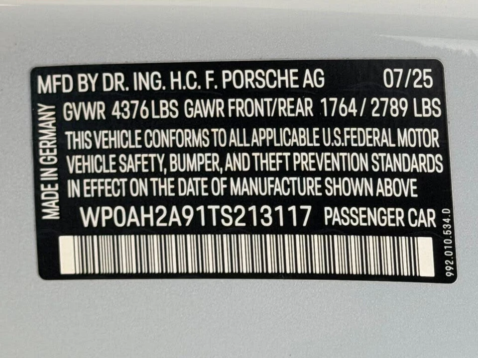 2026 Porsche 992 Carrera S - Image 24 of 25