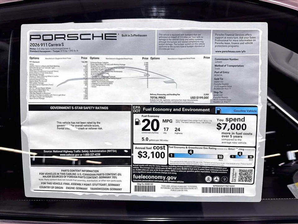 2026 Porsche 992 Carrera S - Image 30 of 31