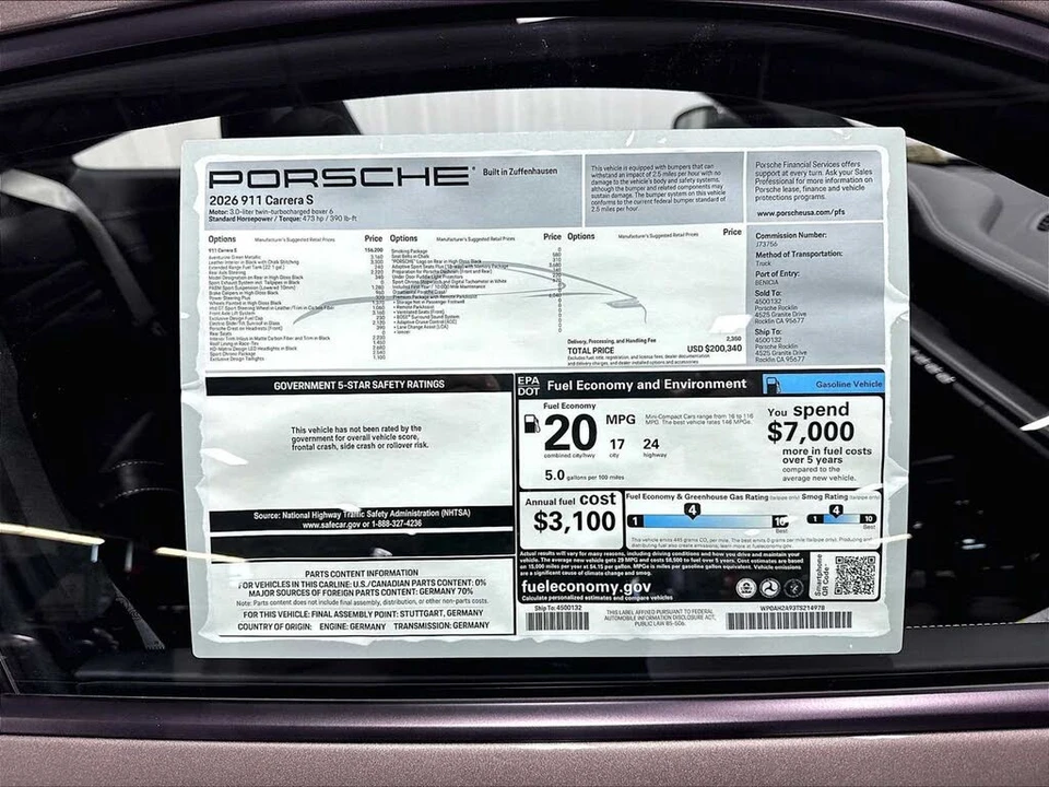 2026 Porsche 992 Carrera S - Image 31 of 31