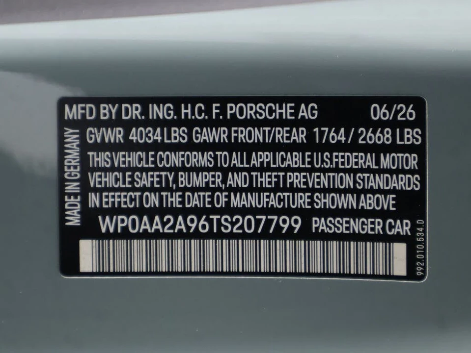 2026 Porsche 992 Carrera T - Image 24 of 25