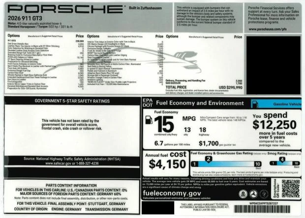 2026 Porsche 992 GT3 - Image 8 of 8