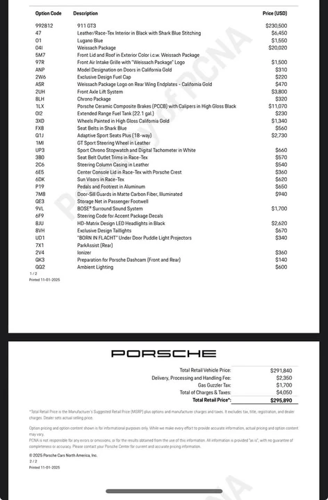 2026 Porsche 992 GT3 - Image 8 of 8