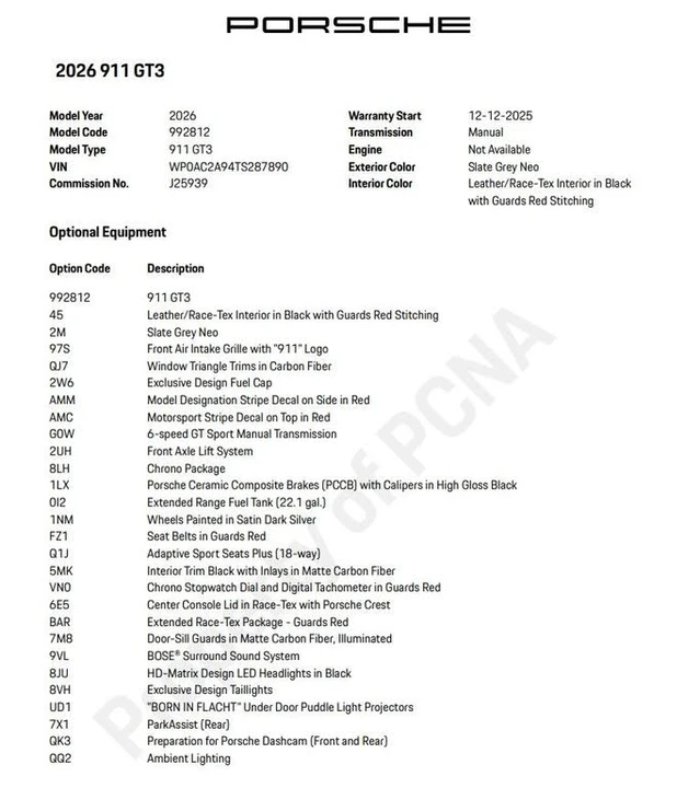 2026 Porsche 992 GT3 - Image 6 of 31