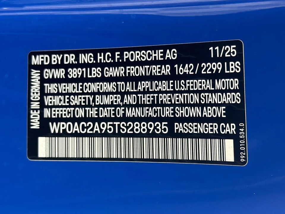 2026 Porsche 992 GT3 - Image 23 of 27