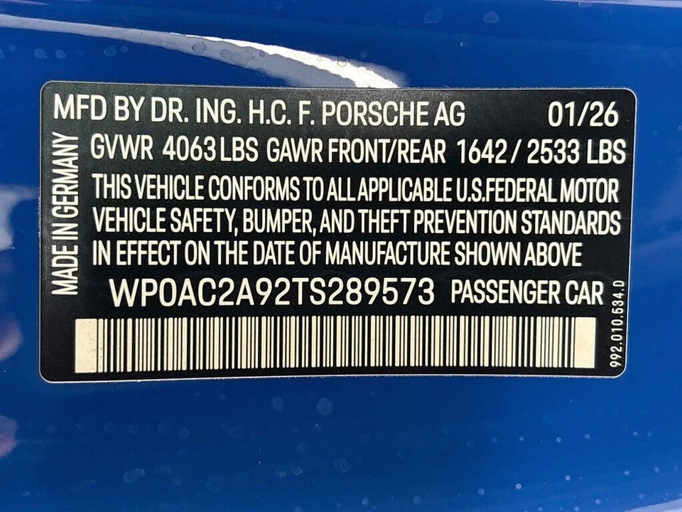 2026 Porsche 992 GT3 - Image 30 of 31