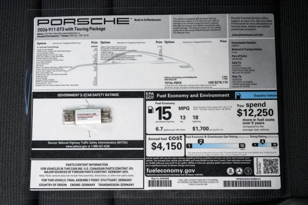 2026 Porsche 992 GT3 - Image 8 of 8