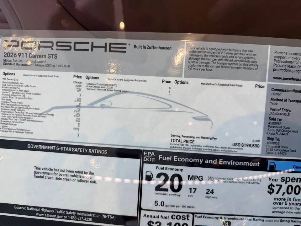 2026 Porsche 992 Carrera GTS - Image 17 of 17