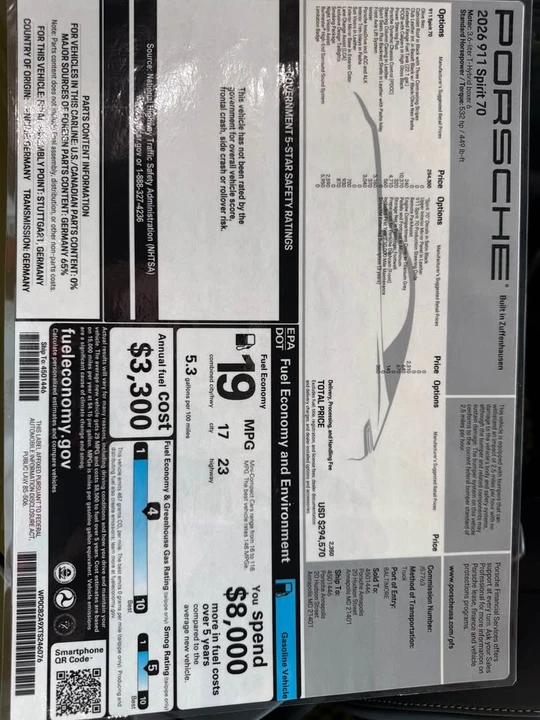 2026 Porsche 992 Carrera - Image 13 of 20