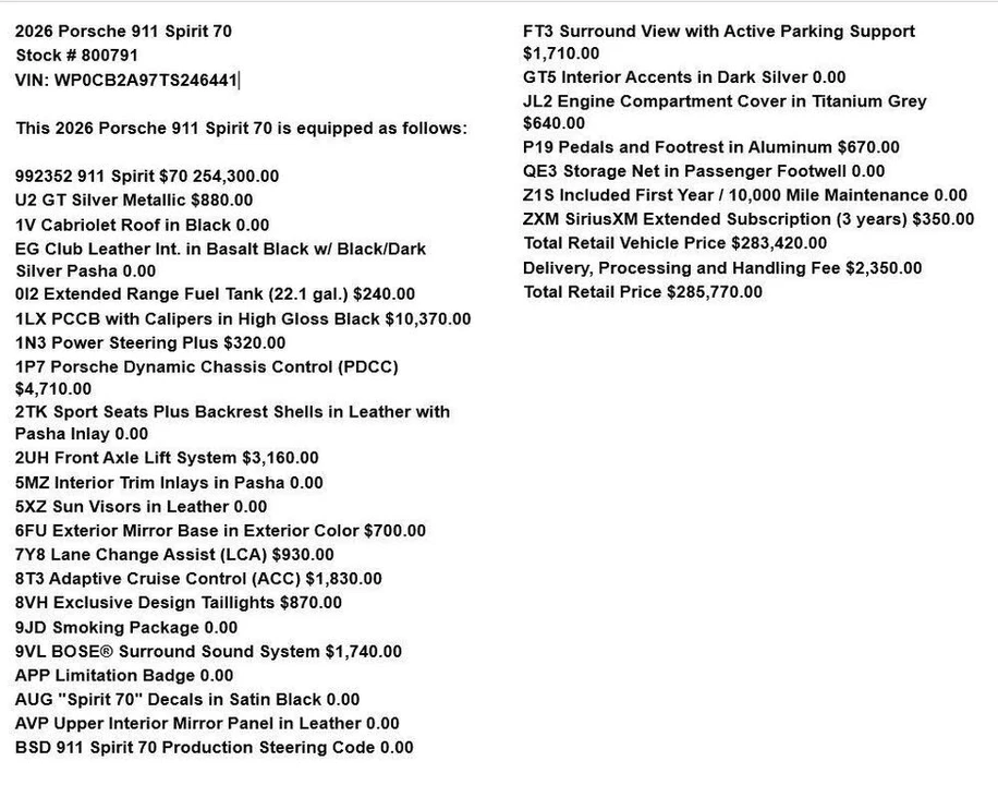 2026 Porsche 911 - Image 2 of 6
