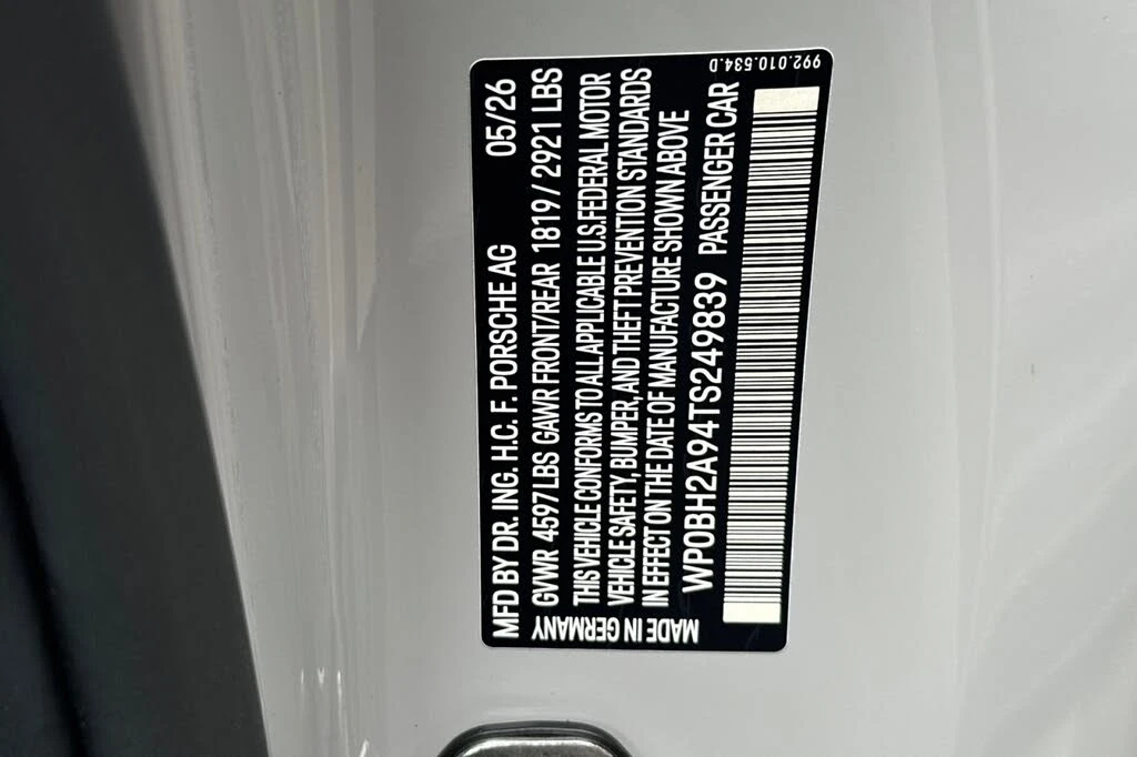 2026 Porsche 992 Targa 4 & 4S - Image 28 of 28