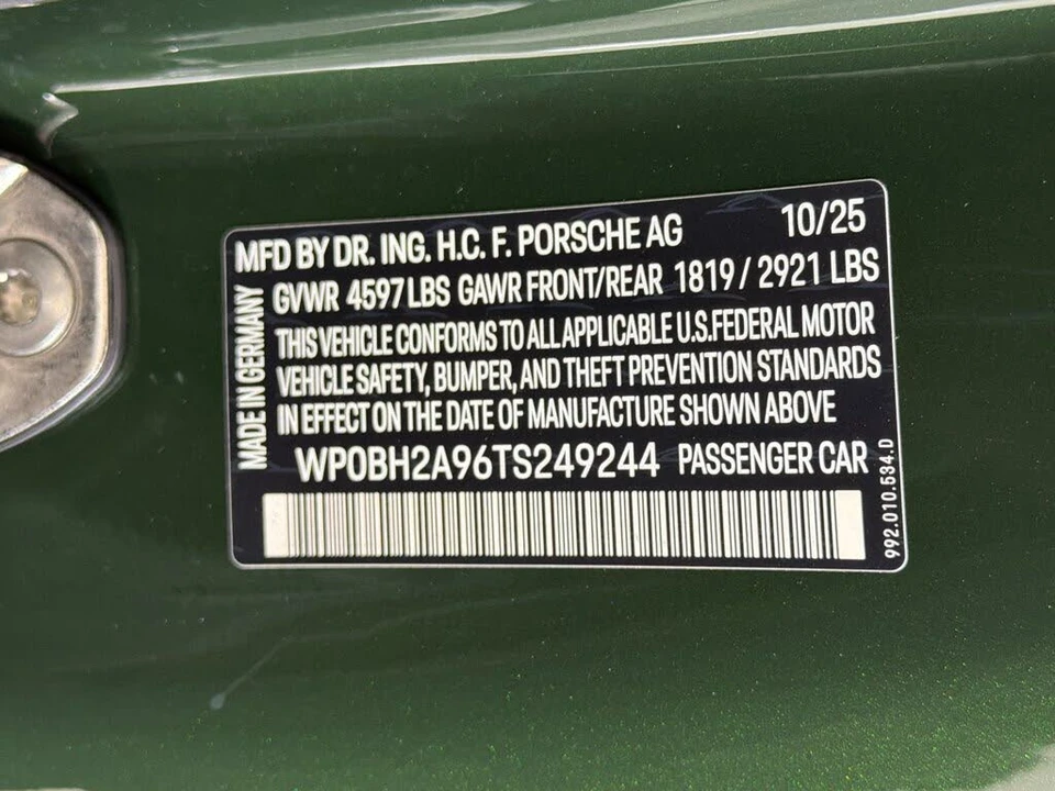 2026 Porsche 992 Targa 4 & 4S - Image 25 of 29
