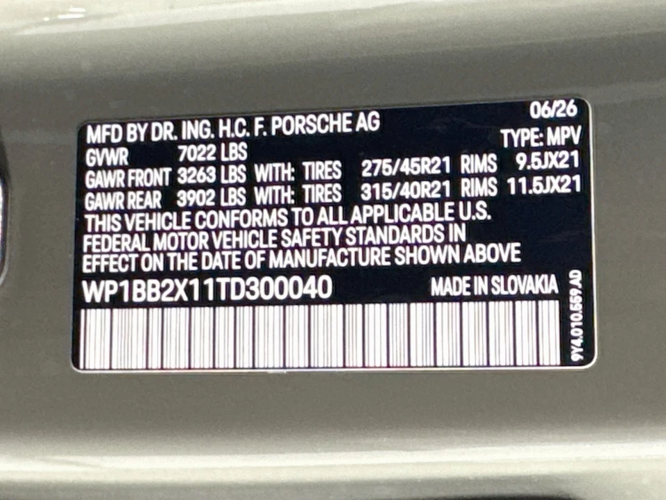 2026 Porsche 9Y0/9Y3 Cayenne S - Image 25 of 27